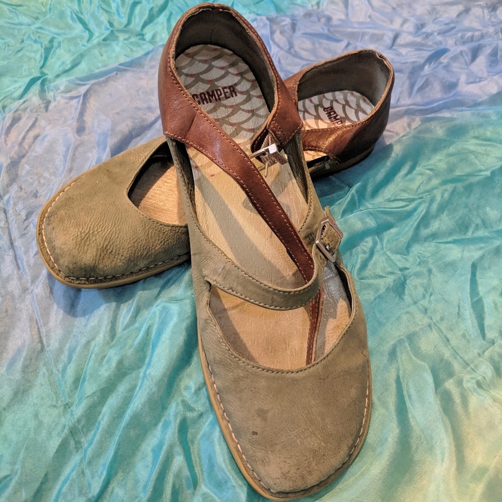 Camper double-strap Mary Jane flats 39